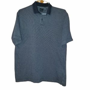 Arrow Black and Tan Print Short Sleeve Polo